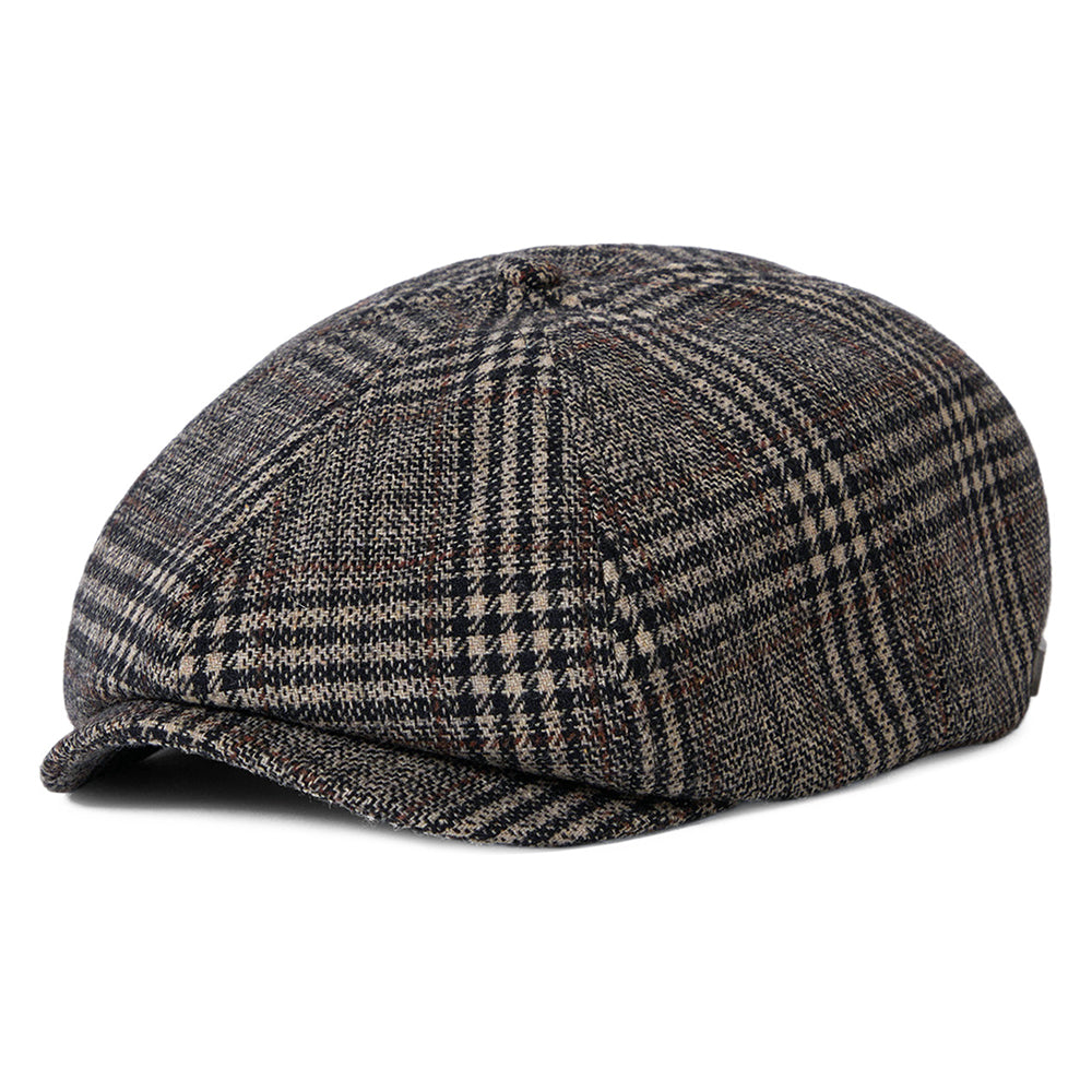 Gorra Newsboy Brood a cuadros de Brixton - Kaki-Marrón