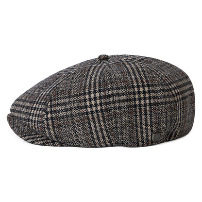 Gorra Newsboy Brood a cuadros de Brixton - Kaki-Marrón