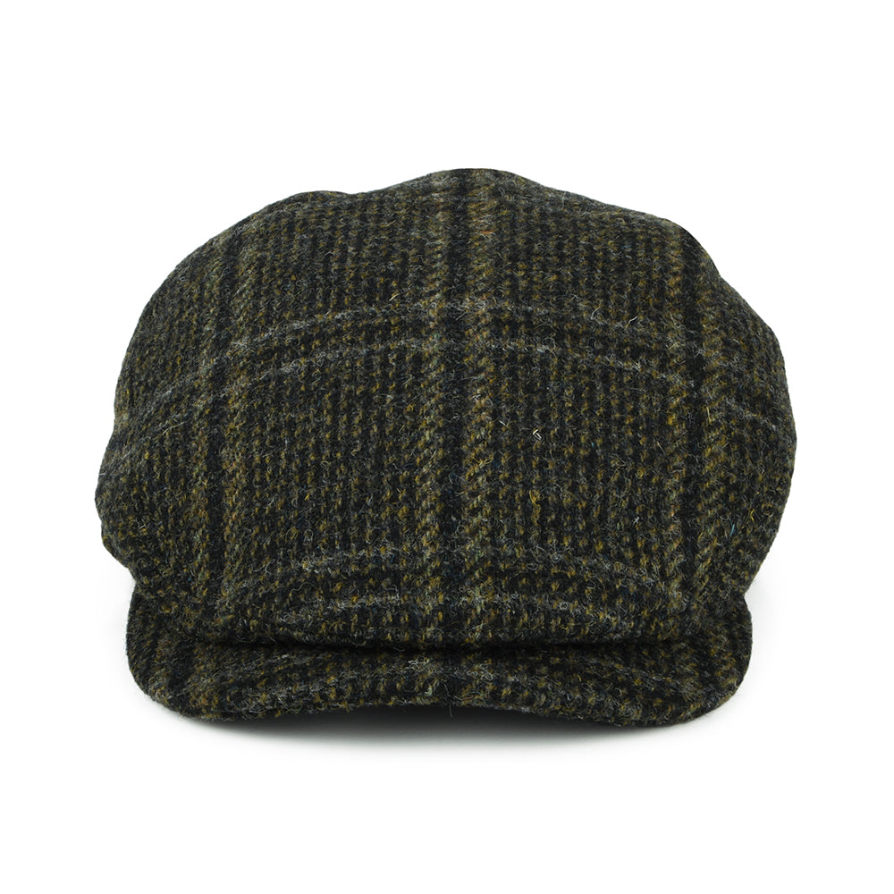Gorra plana Finsbay con visera elongada de HARRIS TWEED de Failsworth - Bosque