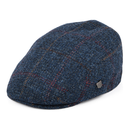 Gorra plana Stornoway de HARRIS TWEED a cuadros de Failsworth - Vaquero Multi