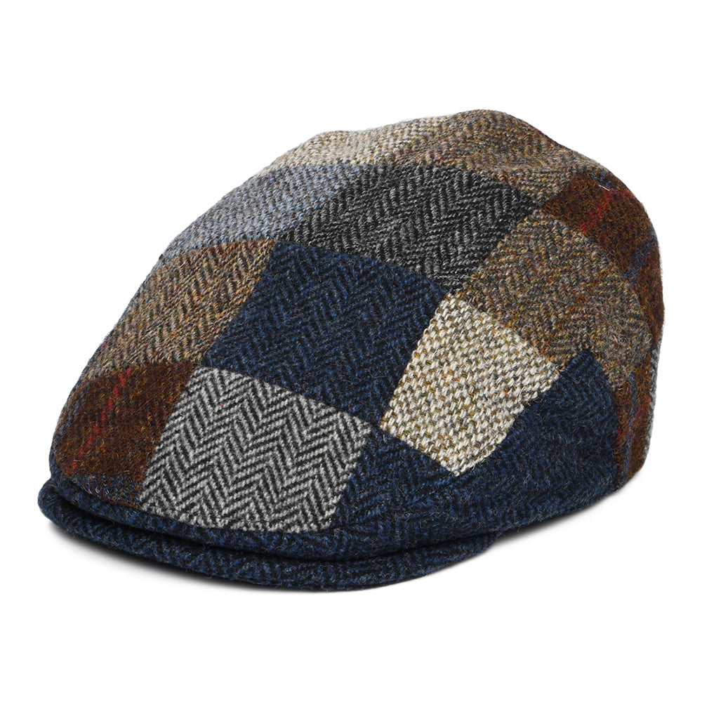 Gorra plana Cheshire de HARRIS TWEED de parches de Denton - Multicolor