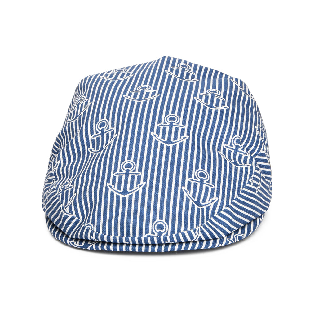 Gorra plana Marineros de algodón de City Sport - Azul-Blanco