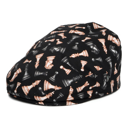 Gorra plana Maestros de ajedrez de algodón de City Sport - Negro