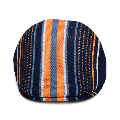 Gorra plana Clubhouse Stripe 507 Tropic de Kangol - Azul Marino-Naranja