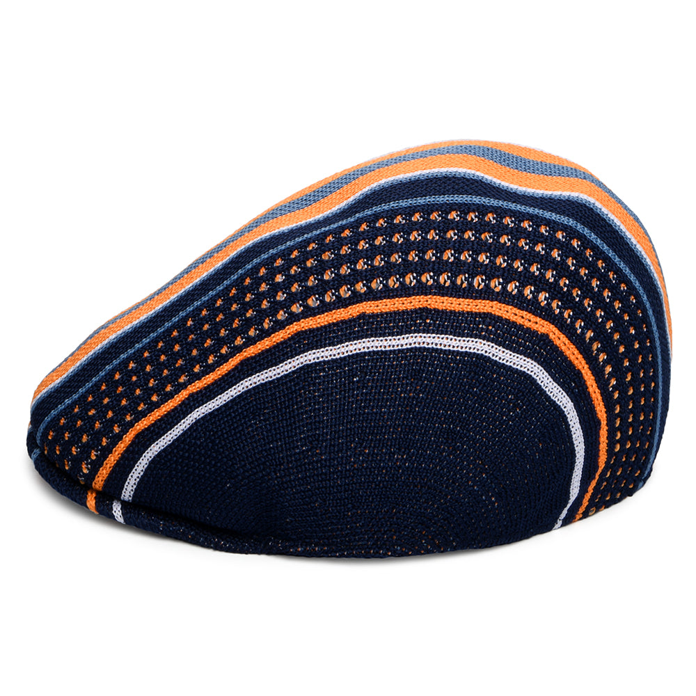 Gorra plana Clubhouse Stripe 507 Tropic de Kangol - Azul Marino-Naranja