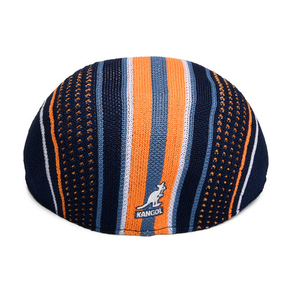 Gorra plana Clubhouse Stripe 507 Tropic de Kangol - Azul Marino-Naranja
