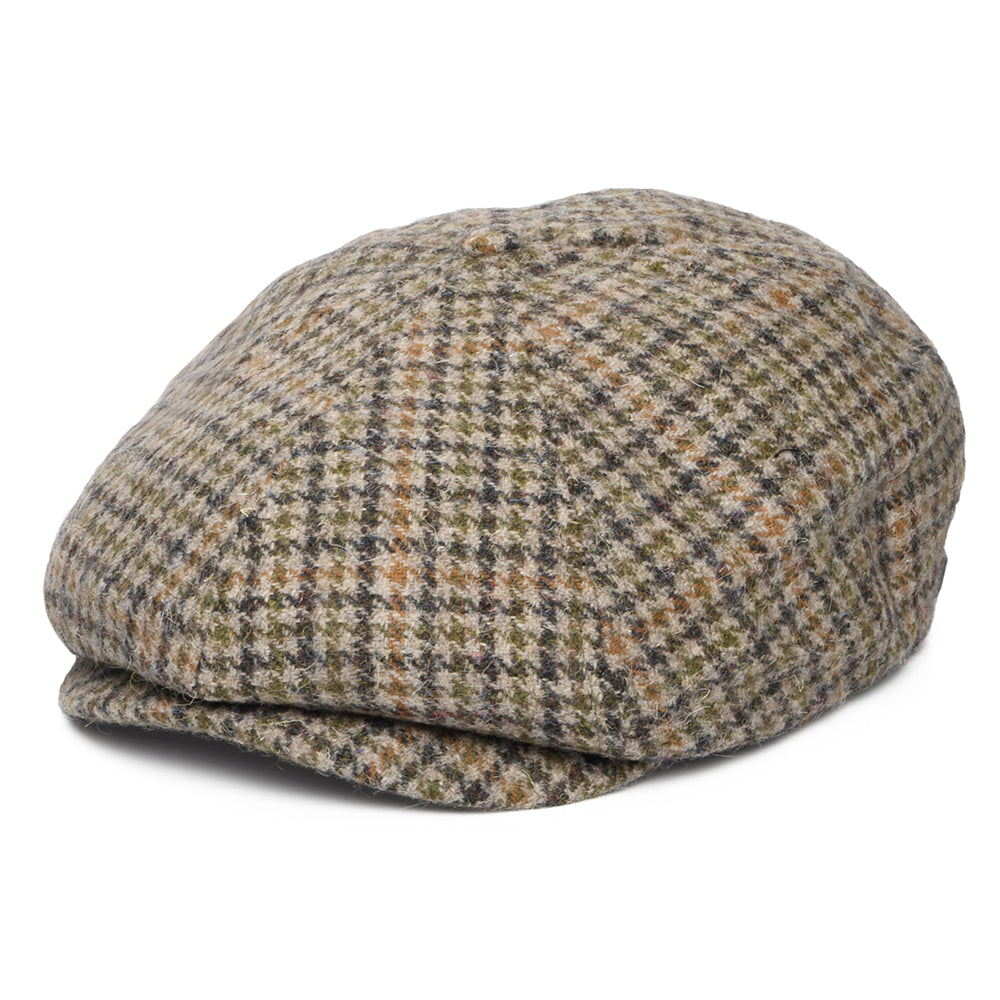 Gorra Newsboy redonda Brood pata de gallo de Brixton - Avena-Antracita