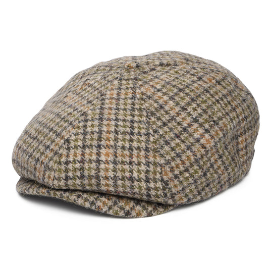 Gorra Newsboy redonda Brood pata de gallo de Brixton - Avena-Antracita