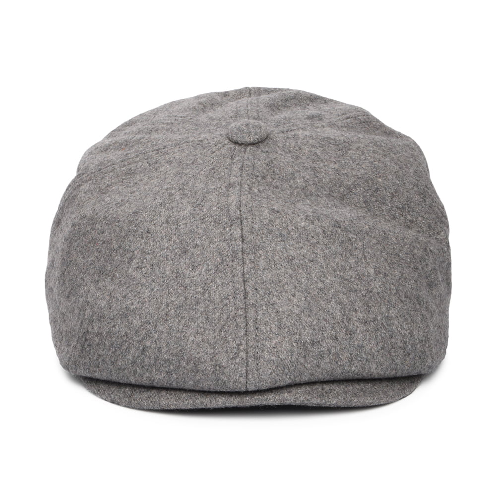 Gorra Newsboy redonda Brood de franela de Brixton - Gris Oscuro Jaspeado