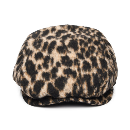 Gorra plana Systa de mezcla de lana Leopardo de Barts - Marrón