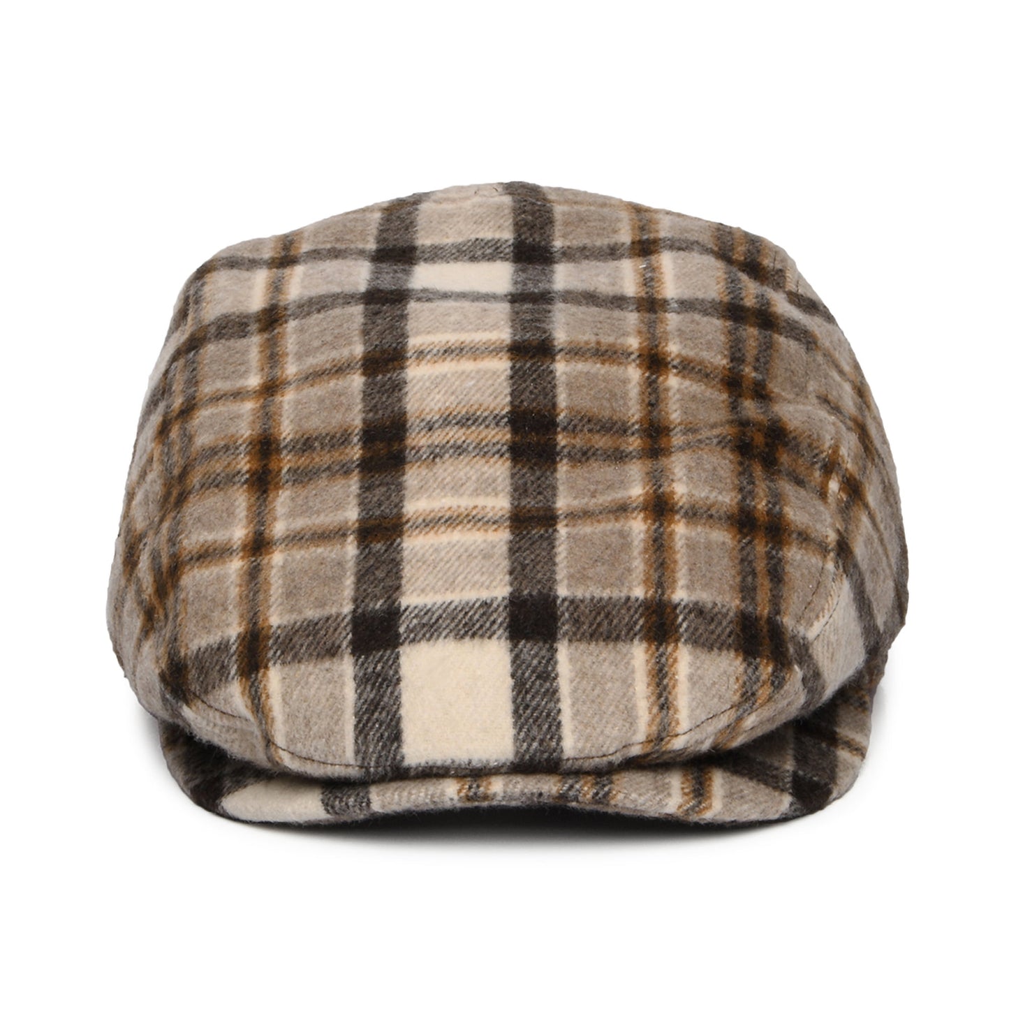 Gorra plana Systa de mezcla de lana a cuadros de Barts - Marrón Claro