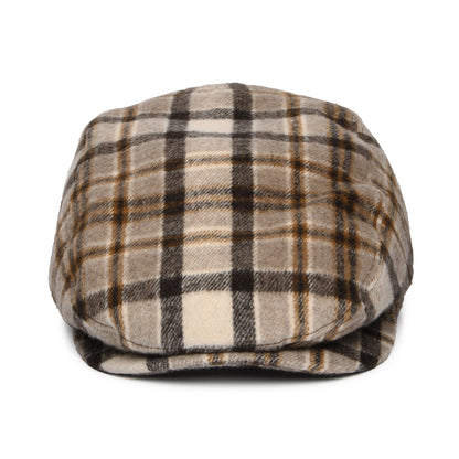 Gorra plana Systa de mezcla de lana a cuadros de Barts - Marrón Claro