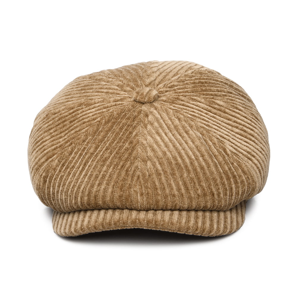 Gorra Newsboy redonda Hatteras de Pana tipo jersey de Stetson - Marrón Claro