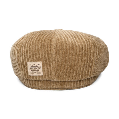 Gorra Newsboy redonda Hatteras de Pana tipo jersey de Stetson - Marrón Claro