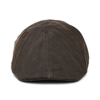 Gorra plana de aspecto avejentado Duckbill de Stetson - Marrón