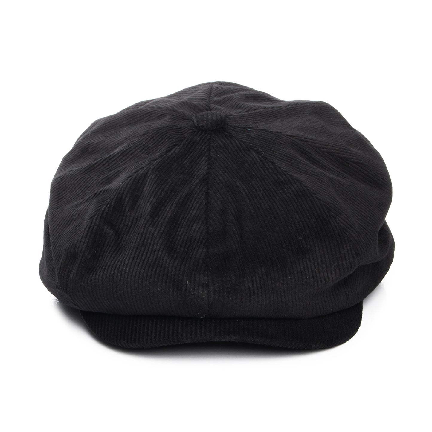 Gorra Newsboy redonda Brood holgada de pana de Brixton - Negro