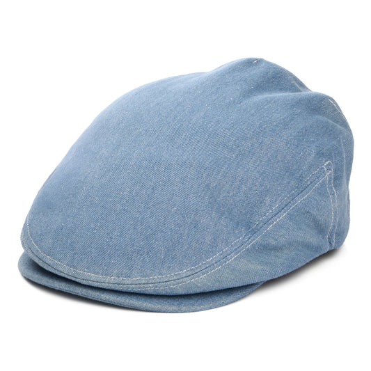 Gorra plana Hooligan de tejido vaquero de Brixton - Azul