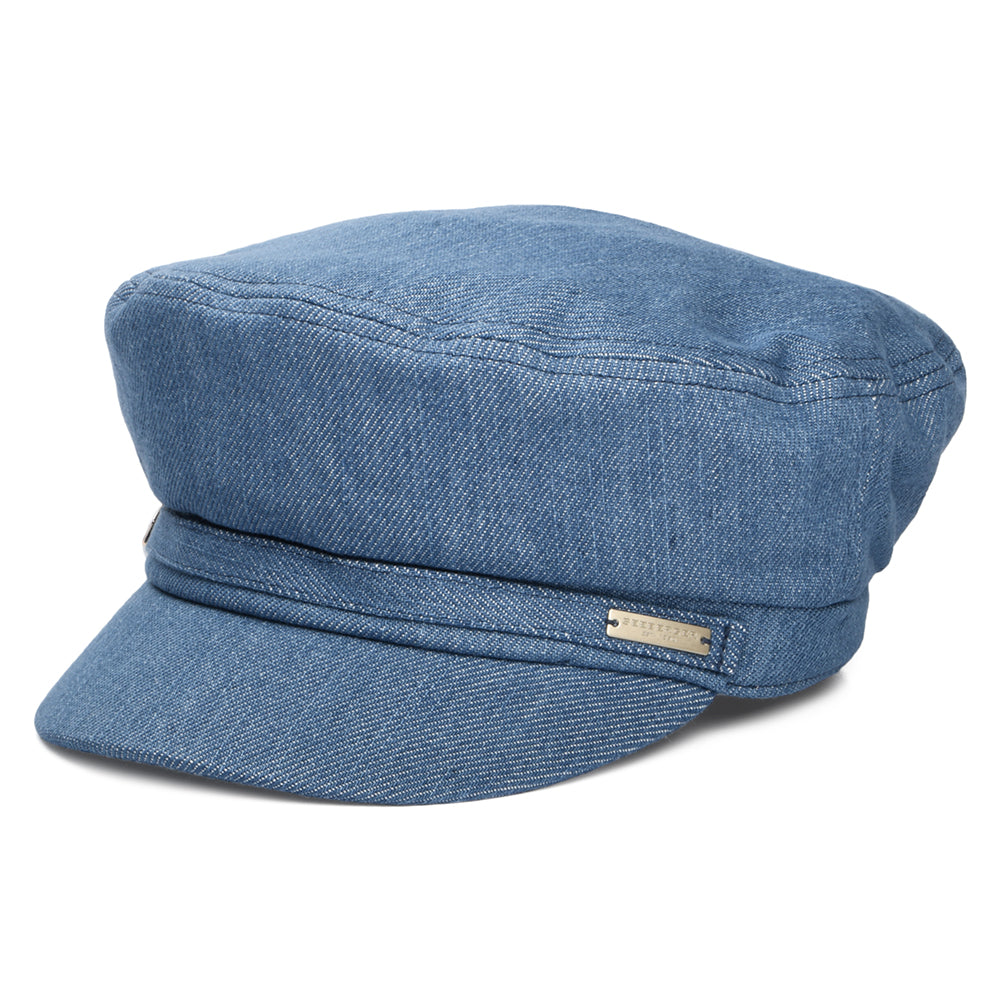 Gorra Baker Boy de tejido vaquero de Seeberger - Azul
