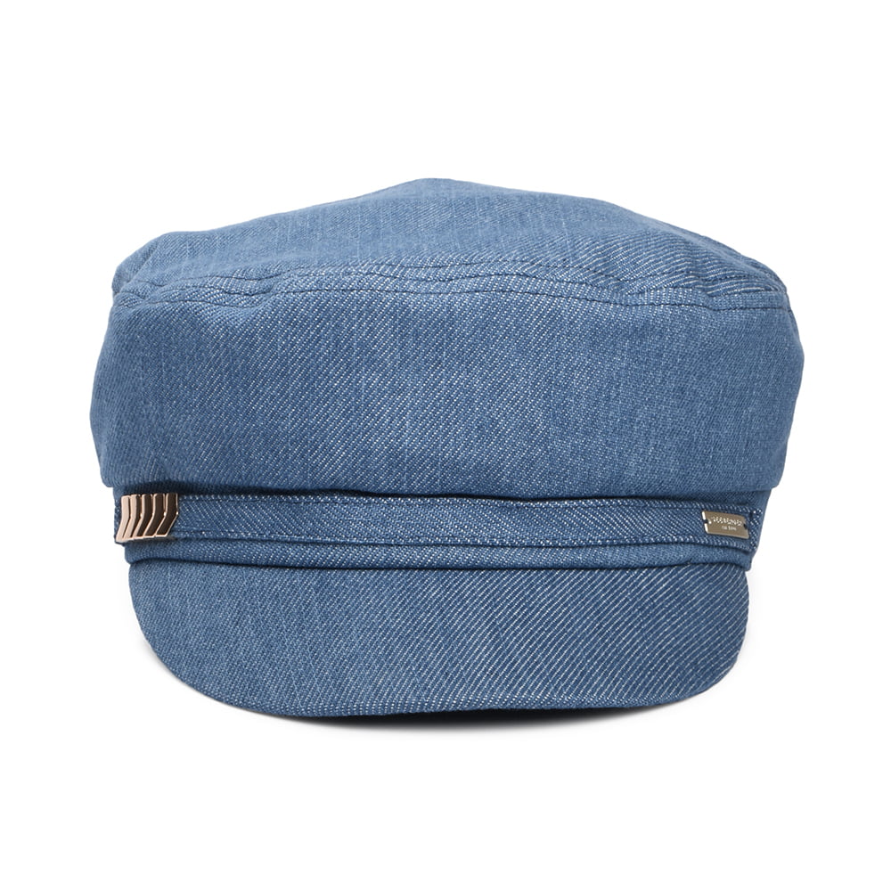Gorra Baker Boy de tejido vaquero de Seeberger - Azul