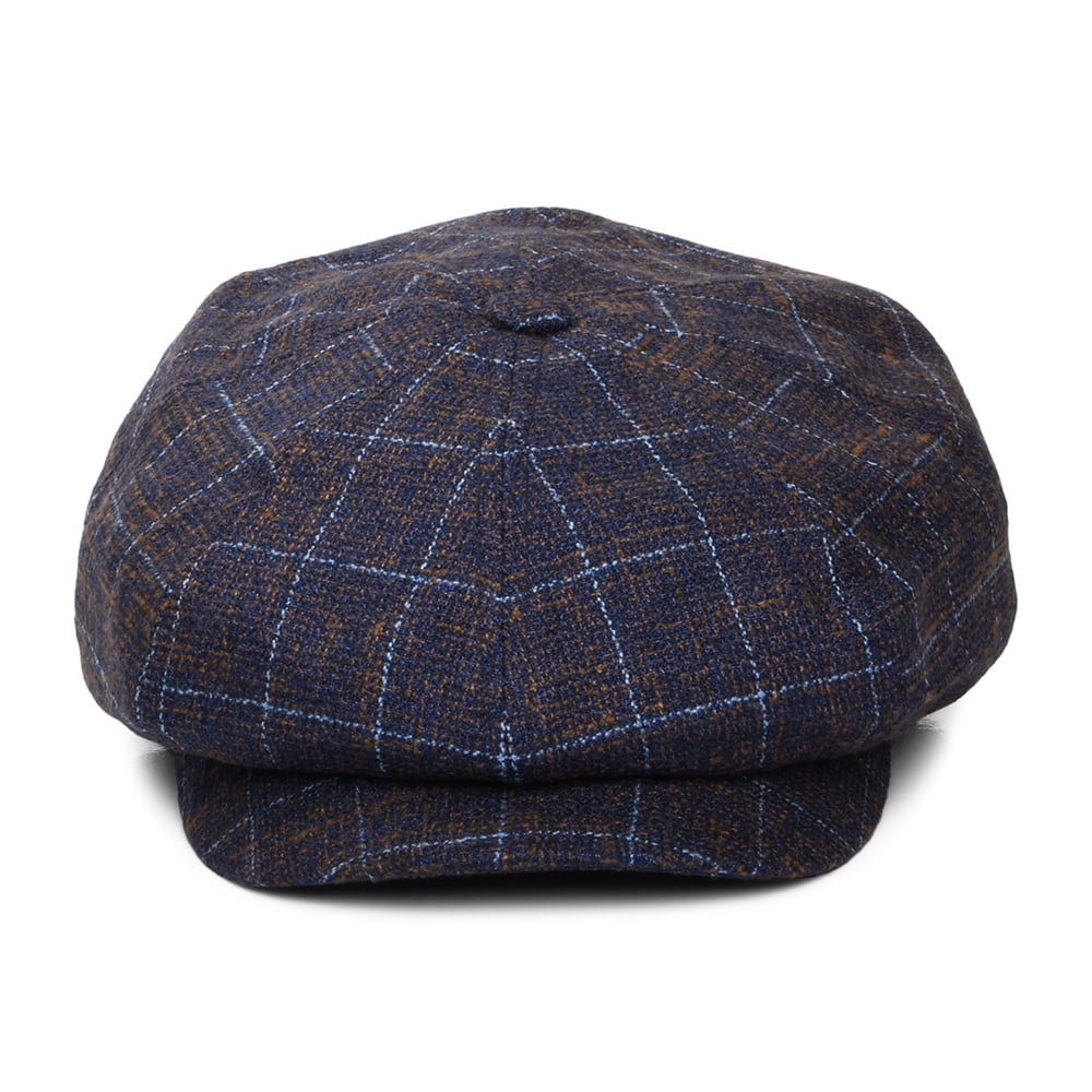 Gorra Newsboy redonda Tru Check a cuadros de Bailey - Múltiples tonalidades azules
