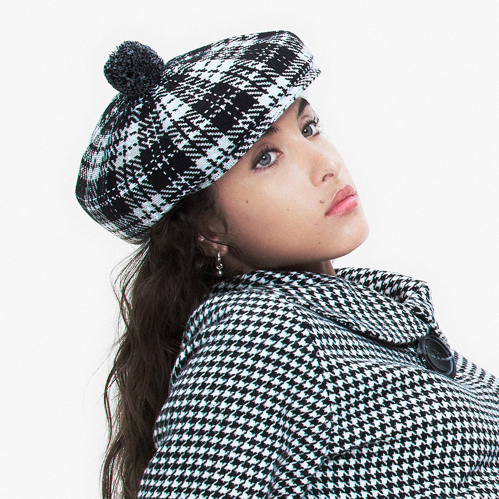 Gorra plana New Heritage con pompón de Kangol - Negro-Gris