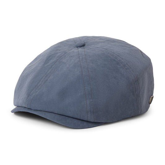 Gorra Newsboy redonda Brood de Satén de Brixton - Azul Pizarra