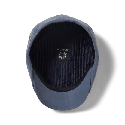 Gorra Newsboy redonda Brood de Satén de Brixton - Azul Pizarra