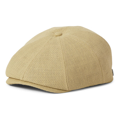 Gorra Newsboy redonda Brood ligera de paja toyo de Brixton - Natural