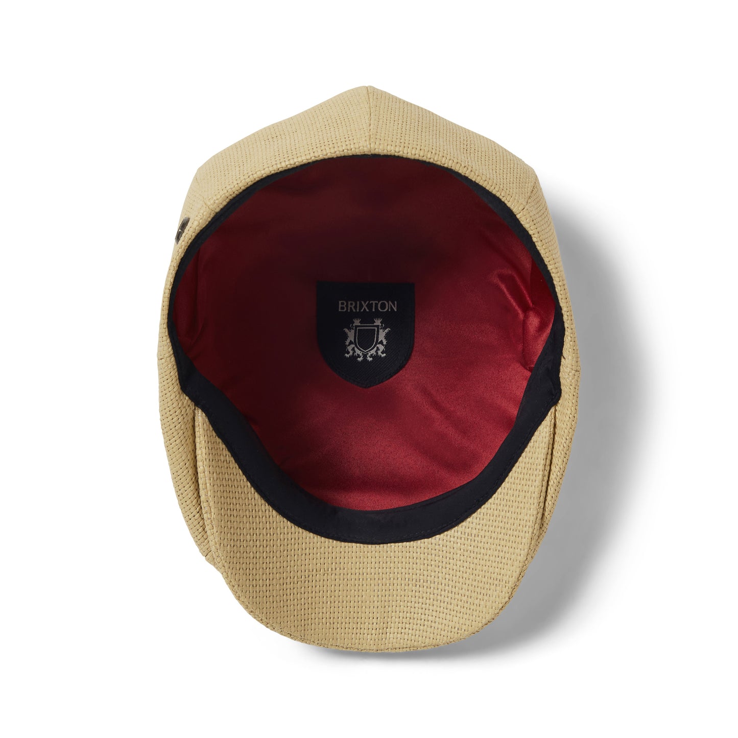 Gorra Newsboy redonda Brood ligera de paja toyo de Brixton - Natural