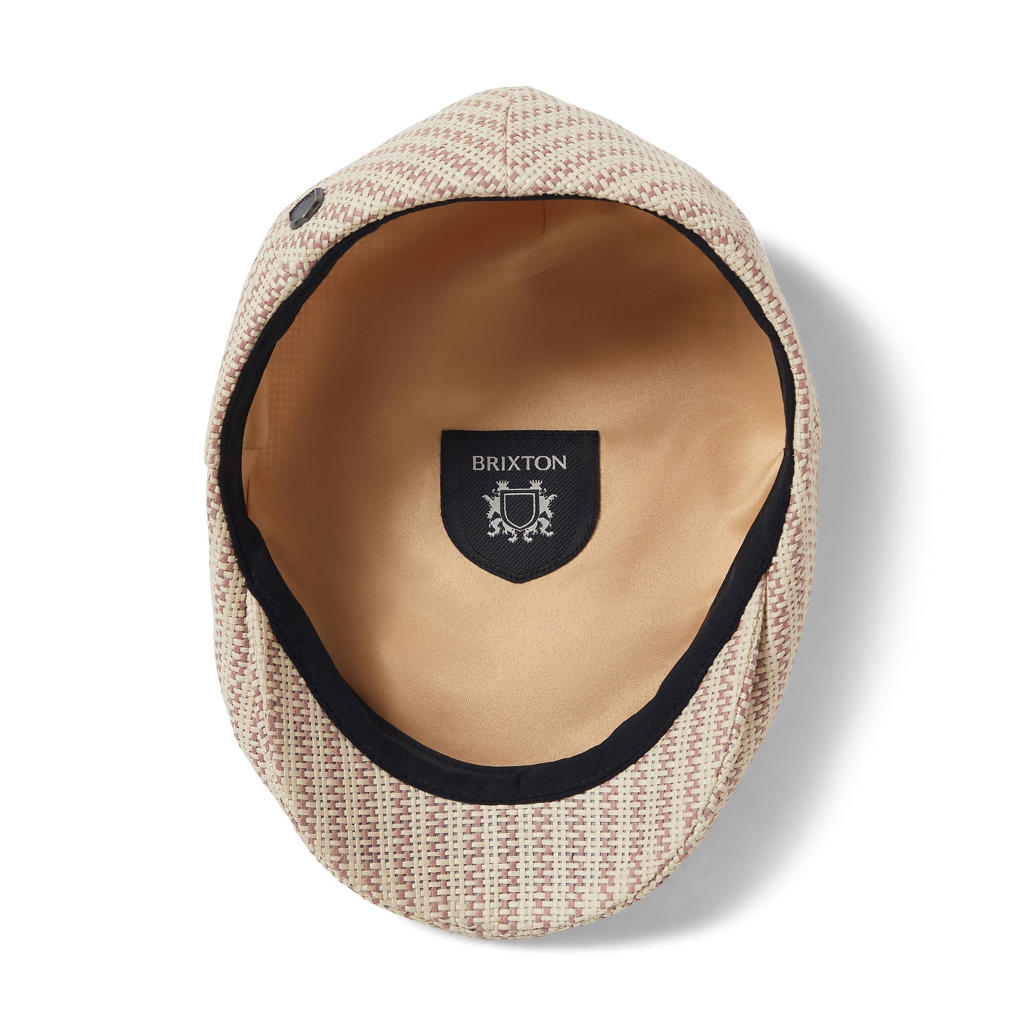 Gorra plana Hooligan ligera de paja toyo de Brixton - Natural-Arcilla