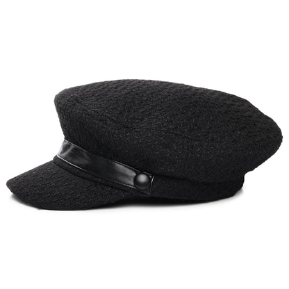 Gorra Baker Boy Donnna de bouclé de Scala - Negro