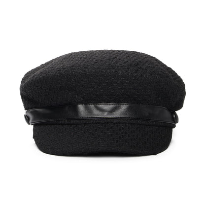 Gorra Baker Boy Donnna de bouclé de Scala - Negro