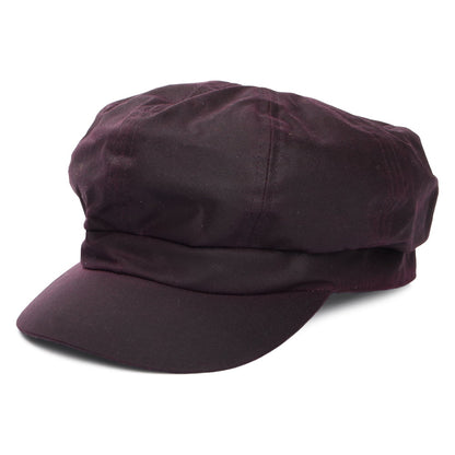 Gorra Baker Boy de algodón encerado británico de Failsworth - Merlot