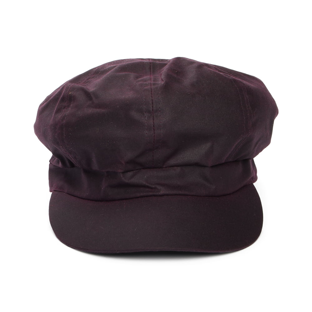 Gorra Baker Boy de algodón encerado británico de Failsworth - Merlot