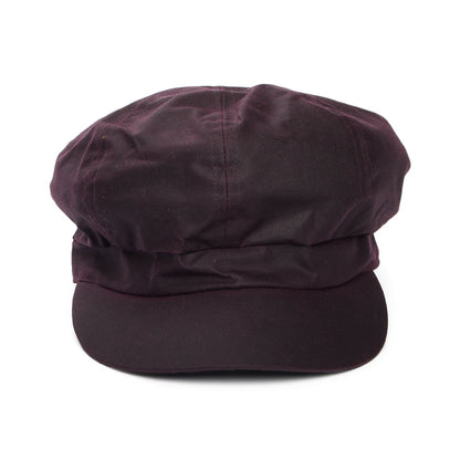 Gorra Baker Boy de algodón encerado británico de Failsworth - Merlot