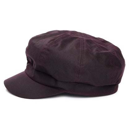 Gorra Baker Boy de algodón encerado británico de Failsworth - Merlot