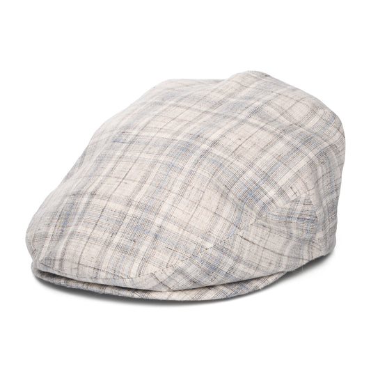 Gorra plana Eton de lino de City Sport - Piedra-Azul Claro