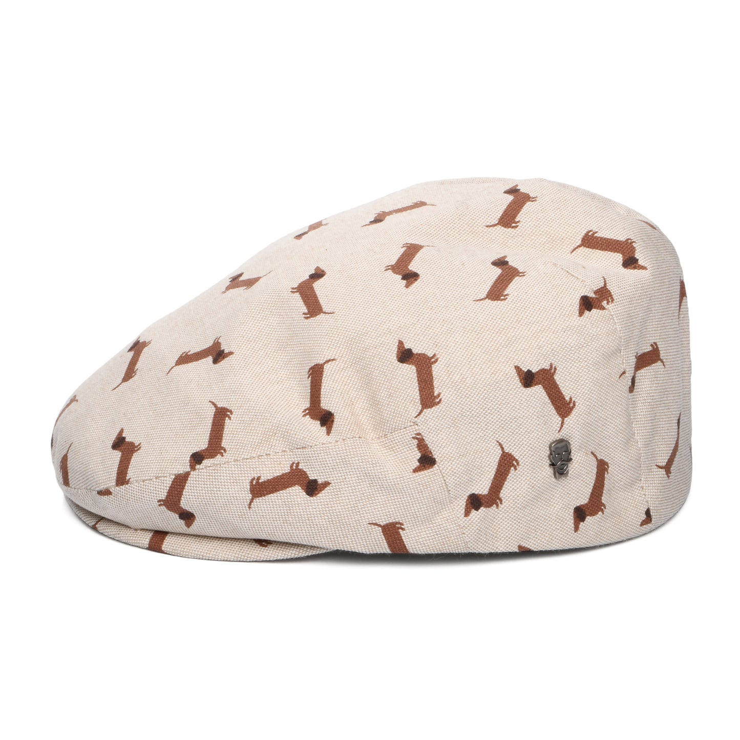 Gorra plana Dachshund de algodón de City Sport - Beige