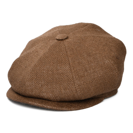 Gorra Newsboy redonda de jute de City Sport - Gris Topo
