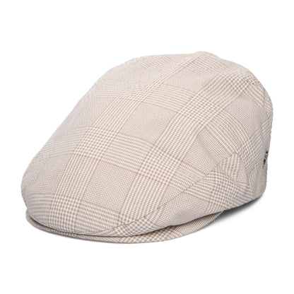 Gorra plana ligera a cuadros de City Sport - Beige Arena