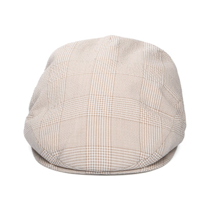 Gorra plana ligera a cuadros de City Sport - Beige Arena