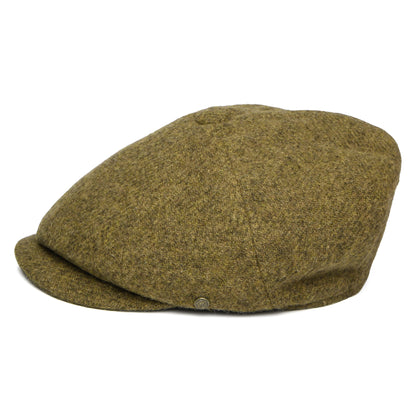 Gorra Newsboy redonda Carloway de Harris Tweed de Failsworth - Verde Musgo