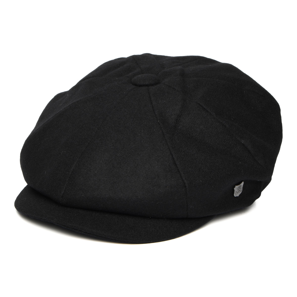 Gorra Newsboy redonda Gino de Melton Italiano de Failsworth - Negro