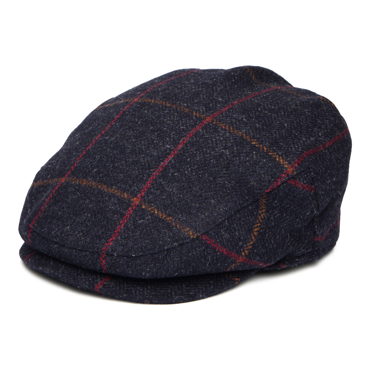 Gorra plana Impermeable a cuadros de Failsworth - Azul Marino-Rojo Óxido-Rojo