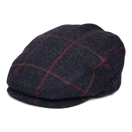 Gorra plana Impermeable a cuadros de Failsworth - Azul Marino-Rojo Óxido-Rojo