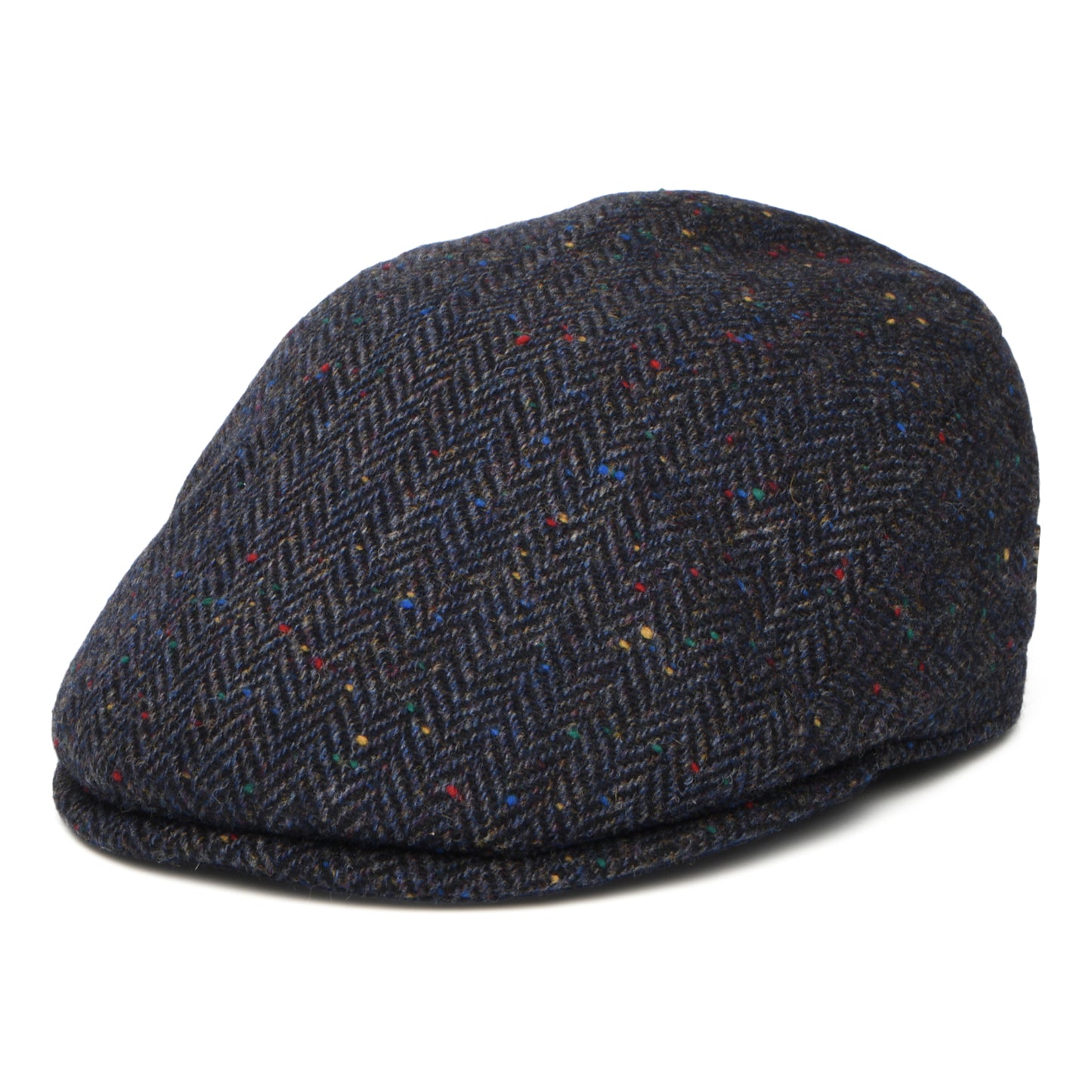 Gorra plana Porto de lana virgen diseño de espiga de City Sport - Azul Marino