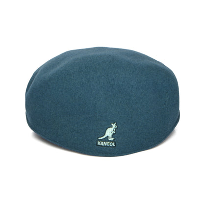 Gorra plana 504 de lana de Kangol - Verde Azulado