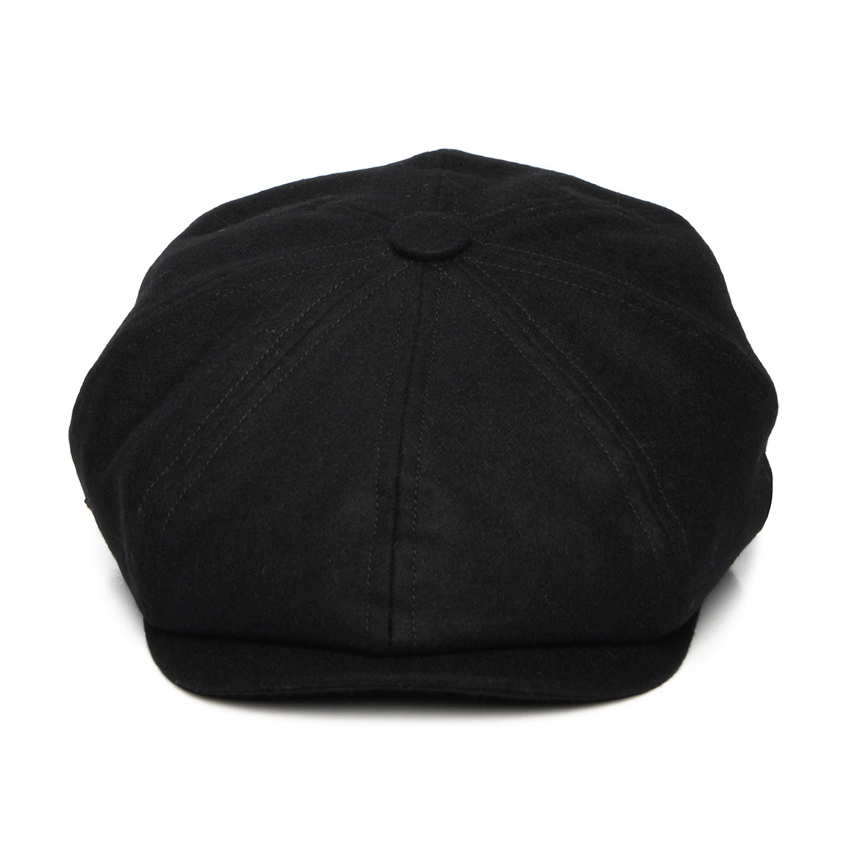 Gorra Newsboy redonda Brooklyn de loden wool de Christys - Negro