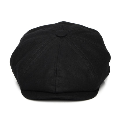Gorra Newsboy redonda Brooklyn de loden wool de Christys - Negro