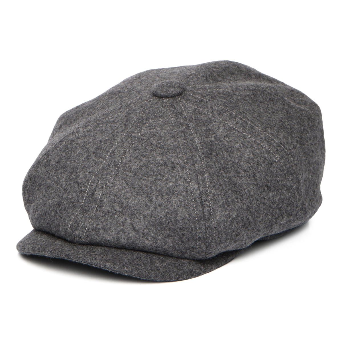 Gorra Newsboy redonda Brooklyn de loden wool de Christys - Gris